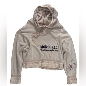 MONSE Cream and Red Hoodie
